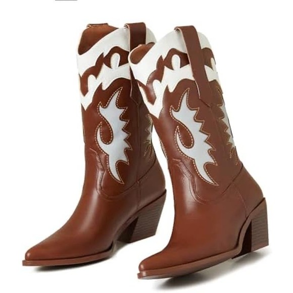 Kalstage Women's Retro High Heel Cowboy Boots | Sz 8 Shoes MSRP $110 - Picture 5 of 9